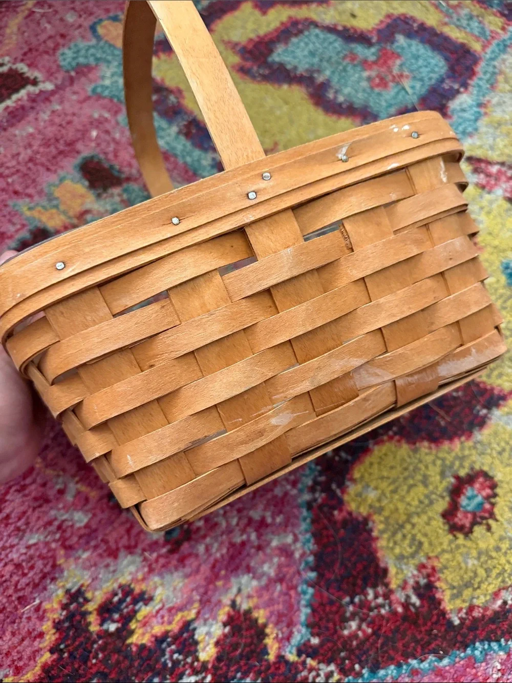 Vintage Longaberger Woven Basket with Handle